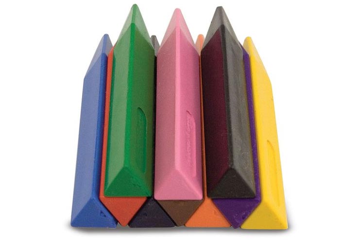 Triangular Crayons and sticky notes